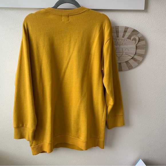 Zara oversized minimalist sweatshirt mustard Size M - Picture 4 of 4